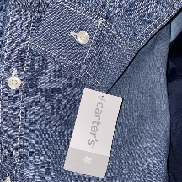 Carter’s Boy’s Long Sleeve Denim Button Shirt - Picture 5 of 5
